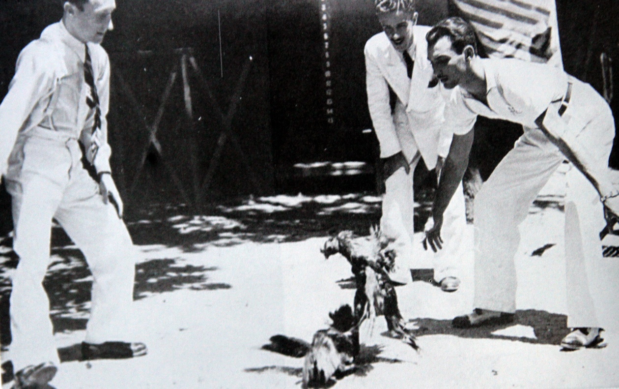Carlos Gracie teria trazido as rinhas de galo de Belém para o Rio, na foto, comandando uma com o irmão Hélio – acervo pessoal / família Gracie